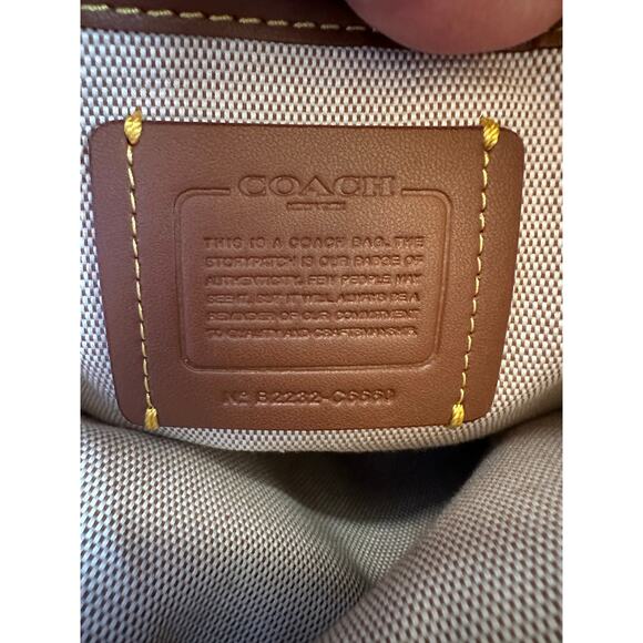 Coach Soft Tabby Hobo Bag Colorblock Brass/Canyon Rust Smooth Leather C6660 - Picture 9 of 16